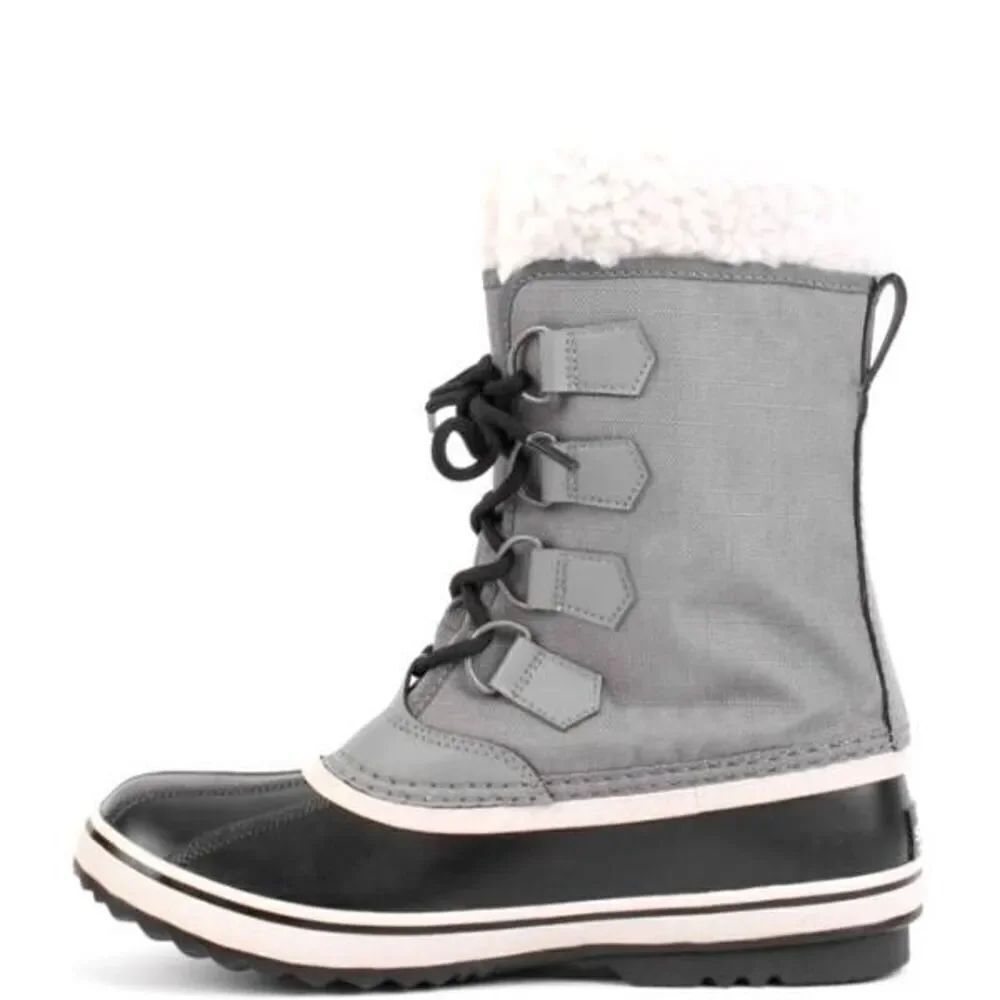 SOREL womens Knee Boots In Grey Fabric sz 6.5